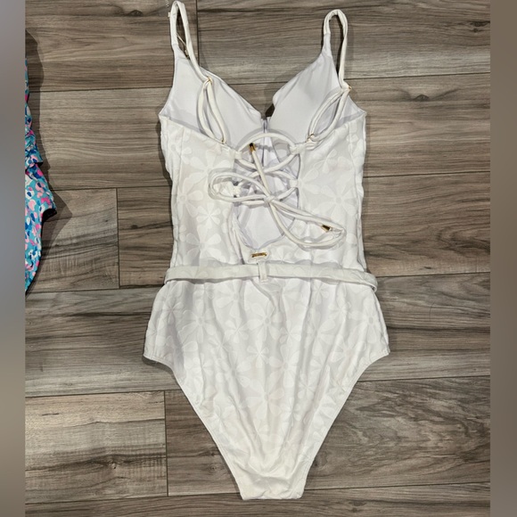 Kenny Flowers Swim Nwt Kenny Flowers Watercolor Belted One Piece